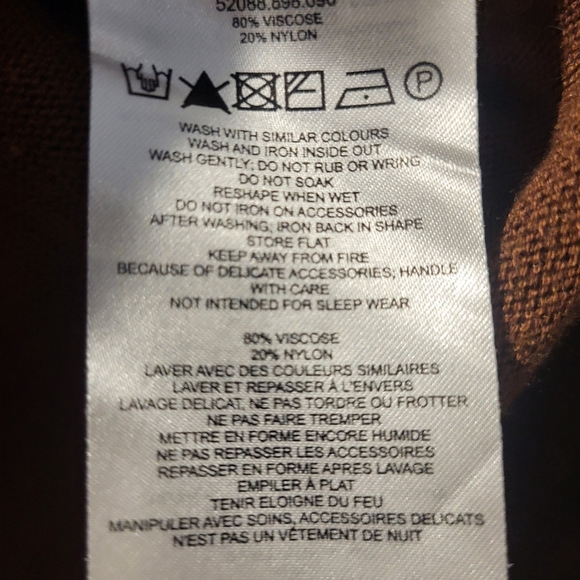 D.E.P.T Caramel Knit Top with White Accents & Attach Sleeve - Picture 4 of 4